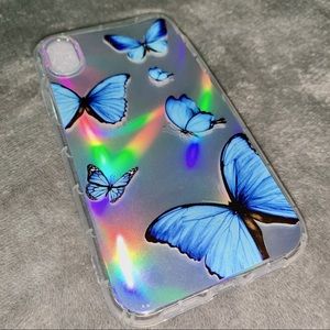 Butterfly Print iPhone Case w/ Holographic Insert